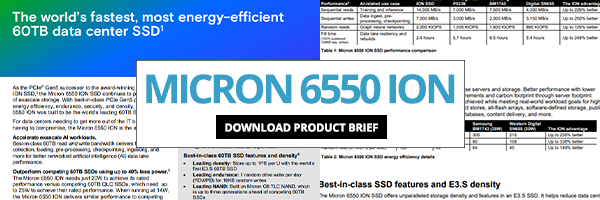 Download the Micron 6550 ION SSD Product Brief